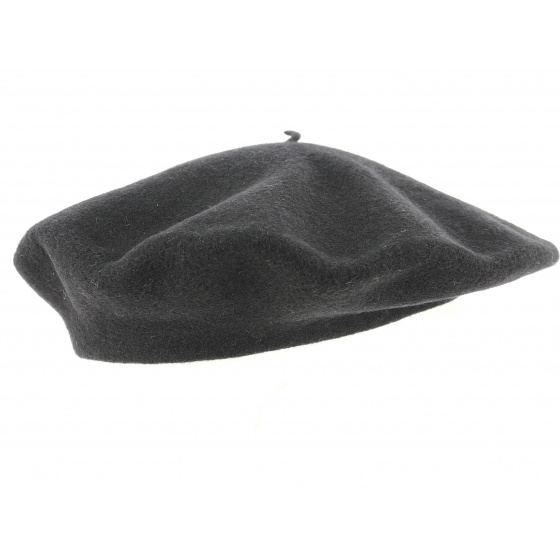 Classic black beret Made in France personalized