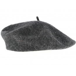 Classic Anthracite Wool Beret