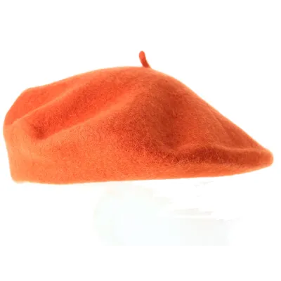 Béret Classique Orange Laine - Traclet