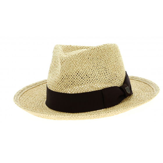 Brixton Swindle Natural Paper Straw Fedora Hat