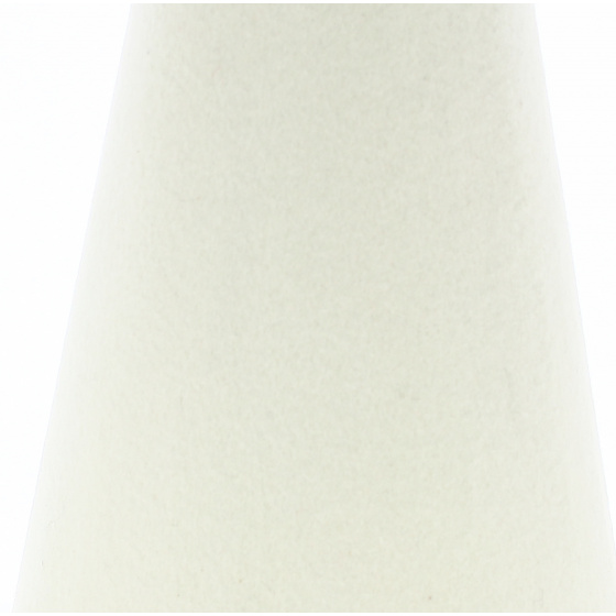 White Wool Felt Clown Cone Hat - Traclet