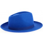 Chapeau Fedora Feutre Laine Bleu Tunon - Traclet