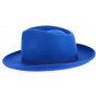 Chapeau Fedora Feutre Laine Bleu Tunon - Traclet