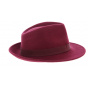 Fedora Hat Bordeaux Wool Felt - Traclet