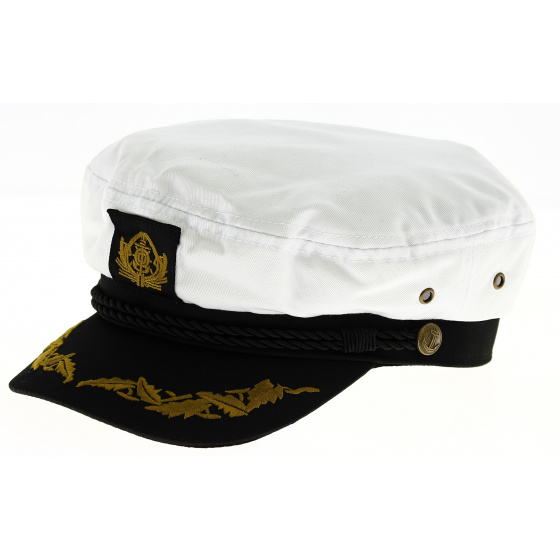 Marin Capt'aine White Cotton Cap - Traclet