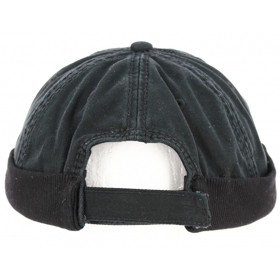 Black Cotton Docker Beanie Redon - Traclet Black Cotton Docker Beanie Redon - Traclet