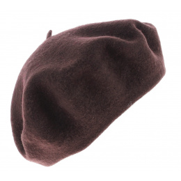 Classic Brown Wool Beret - Traclet