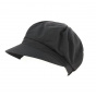 Tycia Black Newsboy Cap - Traclet