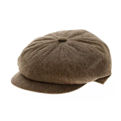 Casquette Peaky Blinders Lavaudieu Soie Marron- Fléchet  Reference : 9247 | Chapellerie Traclet