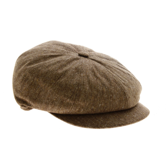 Casquette Gavroche Lavaudieu Soie Marron- Fléchet Casquette Gavroche Lavaudieu Soie Marron- Fléchet