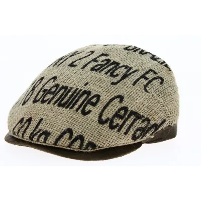 Merida Flat Cap Coffee Jute Fabric - Traclet t Reference: 9273 | Traclet Hatters