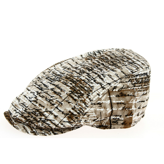 Brown Cotton Dumas Flat Cap - Traclet