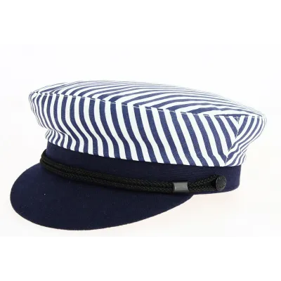 Casquette Marin Arzon Rayée Bleu & Blanc-Traclet Reference : 9275 | Chapellerie Traclet