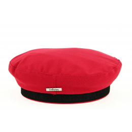 Red Cotton Camden Cap Beret - Traclet