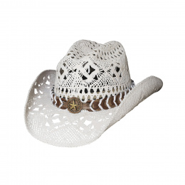 Chapeau Cowboy Femme Naughty blanc - Bullhide