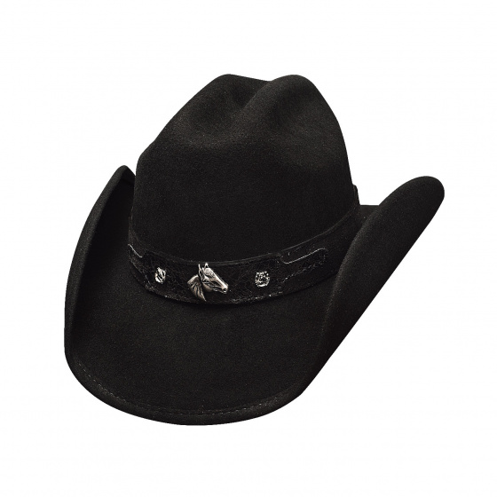 Horsing Black Felt Hat for Children - Bullhide