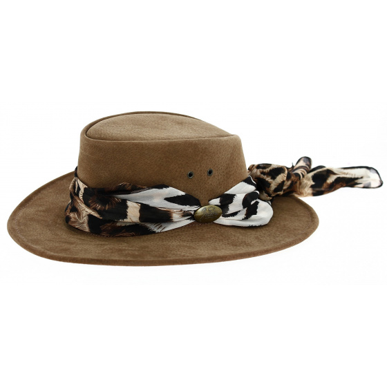 Australian Leather Hat for Women Brown - Jacaru