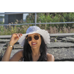 Jailly White Paper Straw Wide-Brim Hat - Traclet