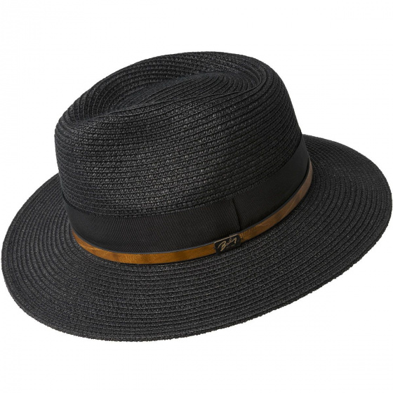 Bailey Black Paper Straw Fedora Hat - Denney