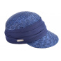 Natural Straw Navy Cap - Seeberger