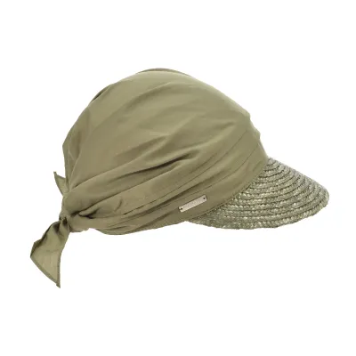 Casquette Alliance en paille Olive- Seeberger Reference : 6939 | Chapellerie Traclet