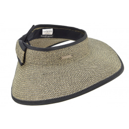Brimmed straw visor hat - Seeberger