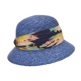 Chapeau Cloche Paille Sarah Bleu - Seeberger