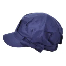 Emma Navy Summer Newsboy Cap - Seeberger Reference: 4833 | Chapellerie Traclet