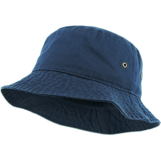 Navy cotton bucket hat - Ethos