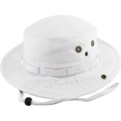 White Ethos cotton drawstring bucket hat Reference: 5352 | Chapellerie Traclet
