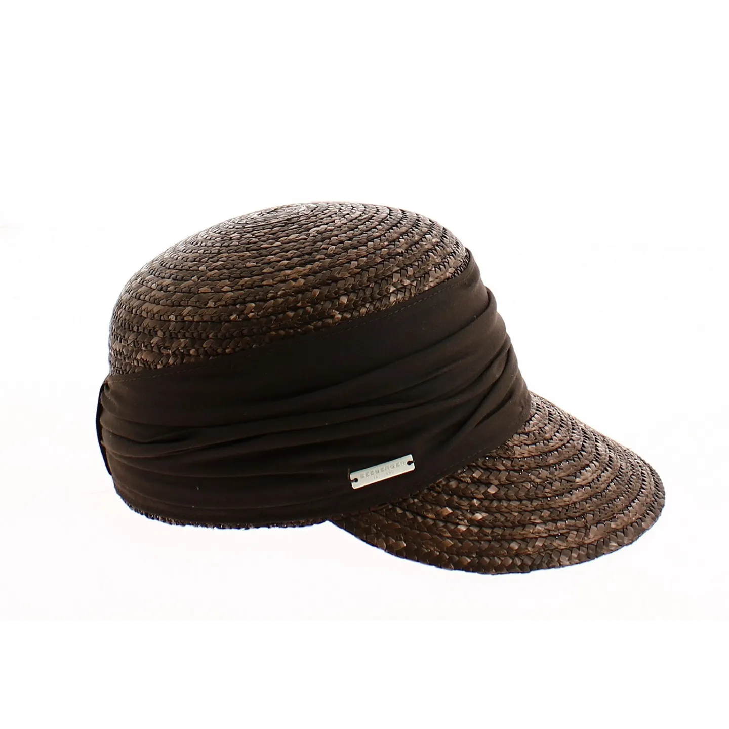 Casquette Paille Naturelle Marron- Seeberger Reference : 9321 | Chapellerie Traclet