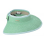 Blue & Green Bottomless Straw Capeline - Seeberger