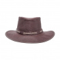Chapeau Traveller Bison Cuir Marron - American Hat Makers