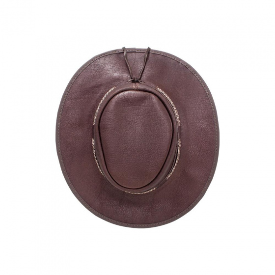 Chapeau Traveller Bison Cuir Marron - American Hat Makers