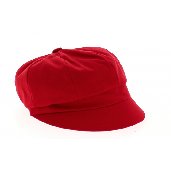 Neaux Red Cotton Newsboy Cap - Traclet