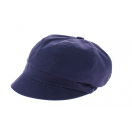 Cap Gavroche Bow Navy Cotton - Traclet