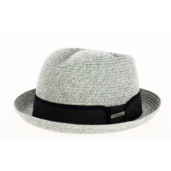 Gray Paper Straw Porkpie Hat Ambérieux - Traclet