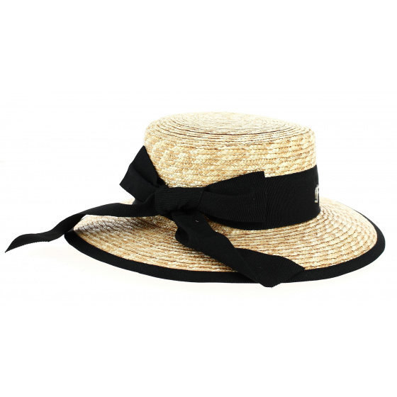 Belleville Wide-Brimmed Natural Straw Hat - Fléchet