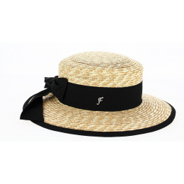 Belleville Wide-Brimmed Natural Straw Hat - Fléchet
