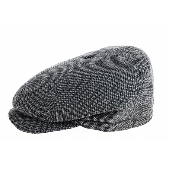 Hoklin 6-Panel Cotton & Linen Cap in Anthracite - Traclet