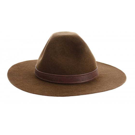 Brown Wool Felt Scout Hat - Traclet