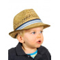 Straw trilby hat child