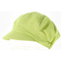 Paola Linen Newsboy Cap Lime Green - Crambes