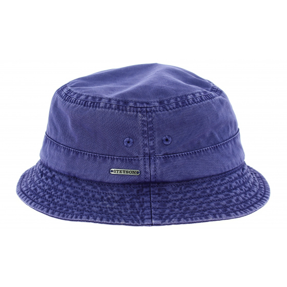 Purple Washed Cotton Bucket Hat - Stetson
