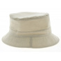 French-Made Bertil Bucket Hat in Organic Ecru Cotton - Crambes