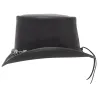 Chapeau Demi Haut de Forme El Dorado Cuir Noir - Head'N Home Reference : 9376 | Chapellerie Traclet