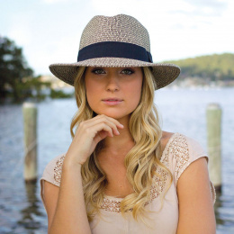 Natural Fiber Hat Beau Beige & Black - UPF 50+ - House Of Ord