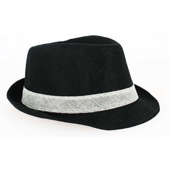 Black Linen California Trilby Hat - Traclet Black Linen California Trilby Hat - Traclet