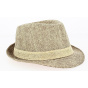 Tobacco Linen California Trilby Hat - Traclet