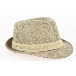Tobacco Linen California Trilby Hat - Traclet